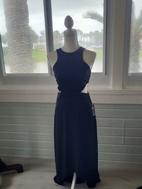 Express Black Maxi Dress with Side Cutout Details